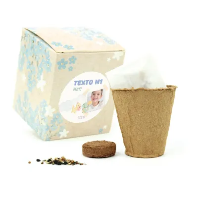 Kit de Cultivo No Me Olvides en Cajita Decorada y Personalizada para Cumpleaños