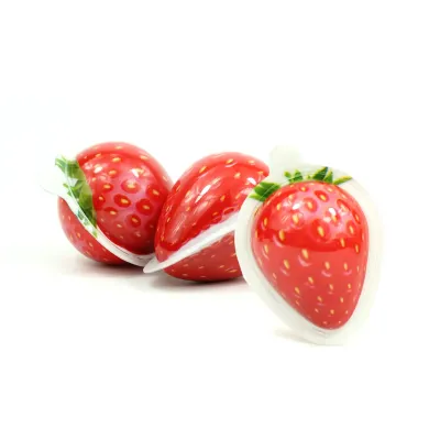 Chicles de Fresa en Cajita Kraft Personalizada para Detalle de Comunión contenido