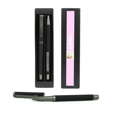 Bolígrafo y Roller en Caja Personalizada para Detalle de Bautizo