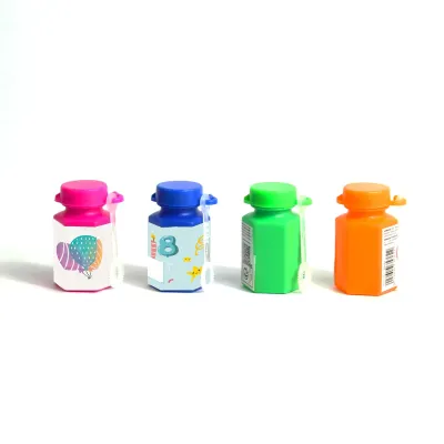 24 Mini Burbujeros en Botecito Personalizado para Detalles de Cumpleaños colores
