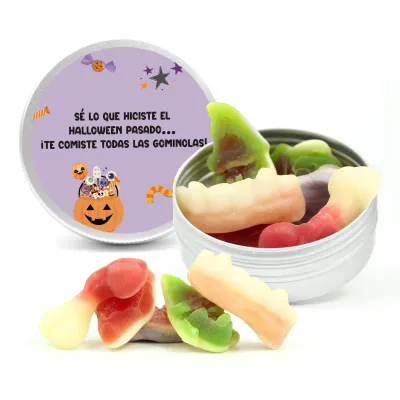 Latita aluminio tapa rosca con gominolas terroríficas