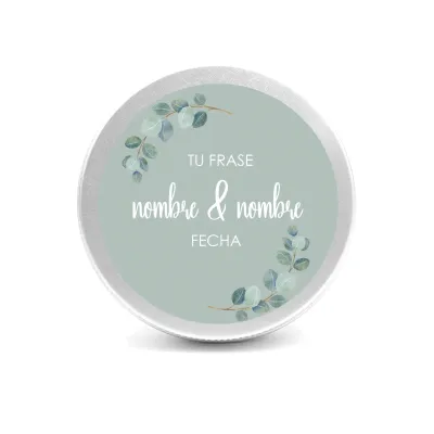 Estrellas de Chocolate en Latita Personalizada para Boda frontal