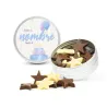 Estrellas de Chocolate en Latita Personalizada para Cumpleaños