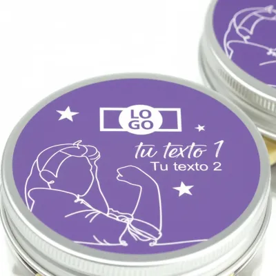 Estrellas de Chocolate en Botecito Personalizado para el Día de la Mujer 8M detalle