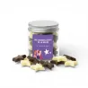 Estrellas de Chocolate en Bote Personalizado para el Día de la Mujer 8M frontal