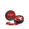 Regaliz Haribo rojo y blanco en latita de aluminio personalizada para Navidad
