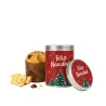 Panettone en bote metálico personalizado para Navidad