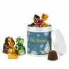Chocolate para Navidad en bote metálico personalizado