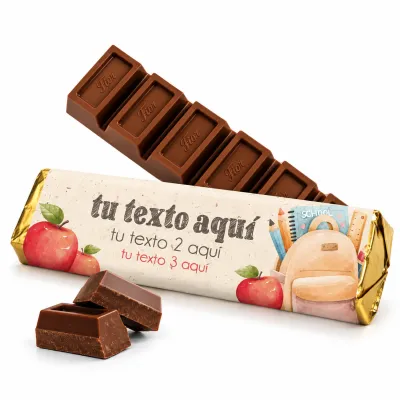 Tableta de Chocolate con Envoltorio para Regalos Escolares
